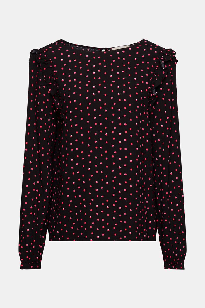 Patterned blouse, BLACK, detail image number 7