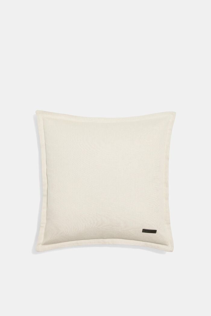 Bi-colour cushion cover made of 100% cotton, BEIGE, overview