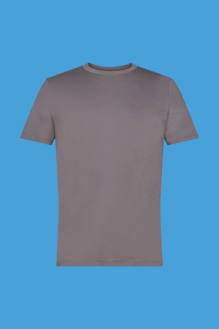 Crewneck Jersey T-Shirt, DARK GREY, detail image number 6
