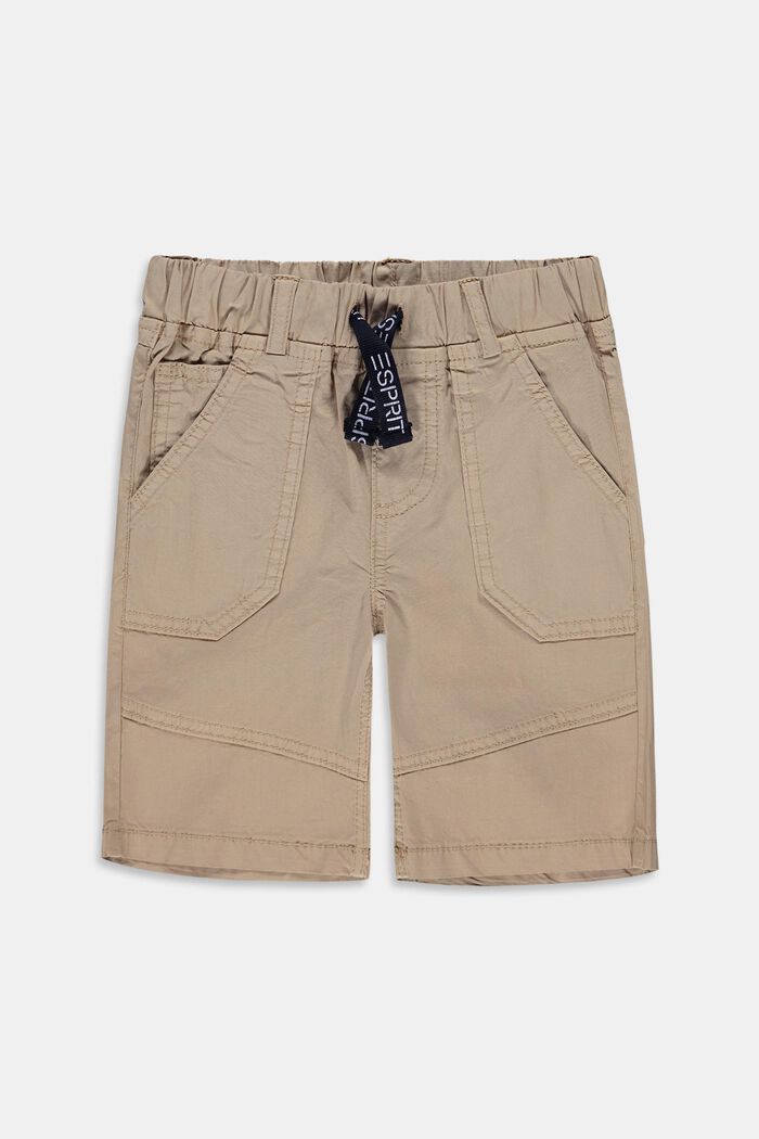 Woven shorts with elasticated drawstring waistband