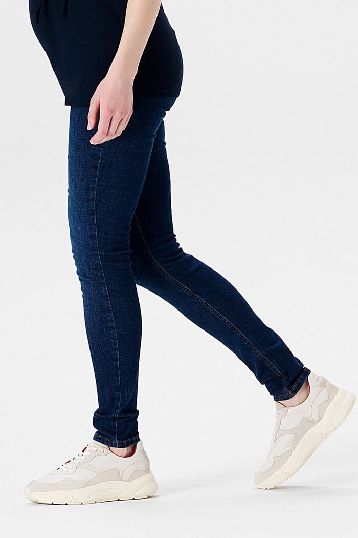 Skinny fit jeans with over-the-bump waistband, BLUE DARK WASHED, detail image number 2