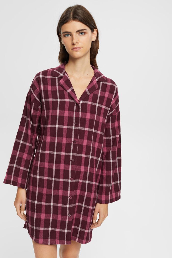 Checked flannel nightshirt