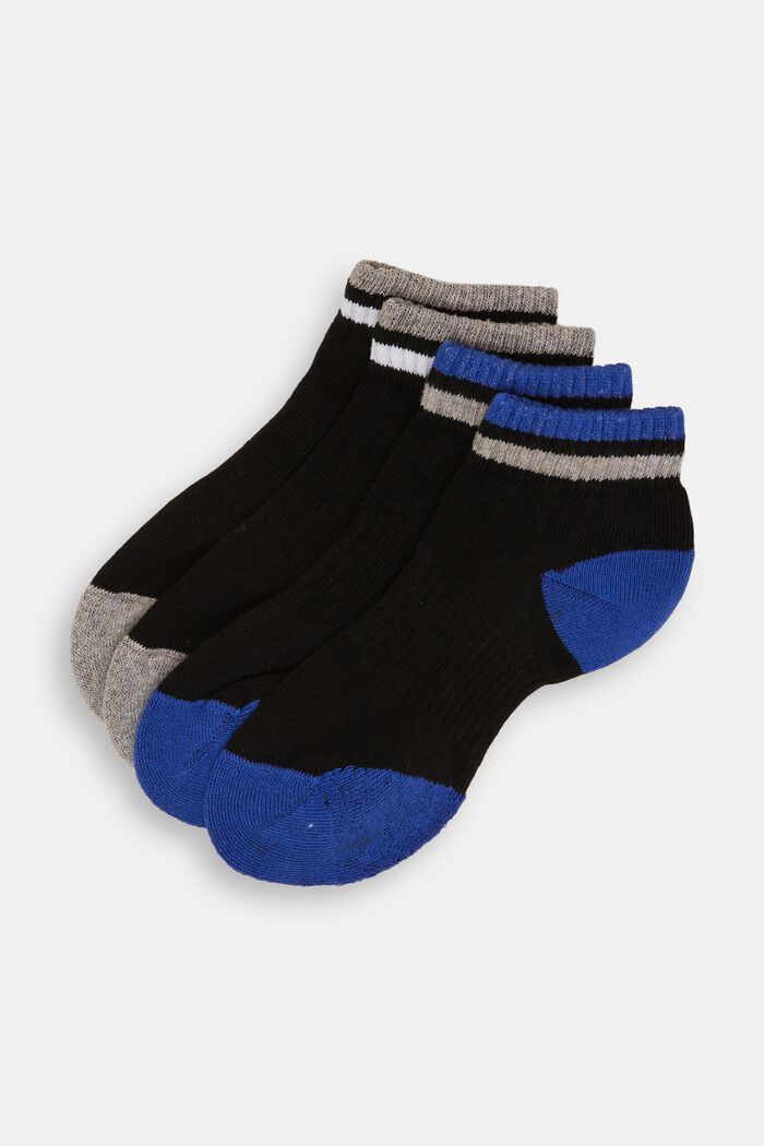 2-pack of athletic socks with coloured accents, BLUE/GREY, detail image number 0