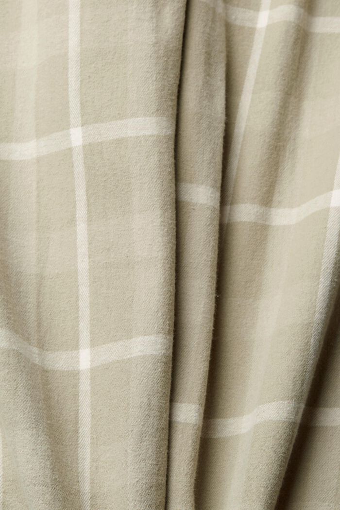 Pyjama set with checked flannel bottoms, LIGHT KHAKI, detail image number 1