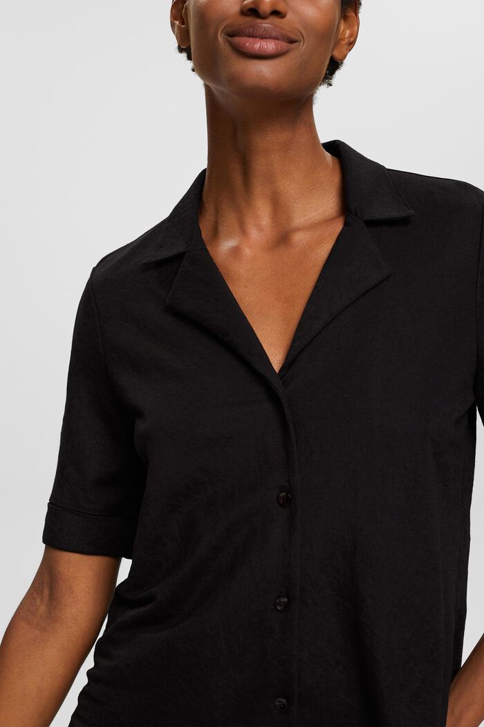 Shirt blouse, BLACK, detail image number 0