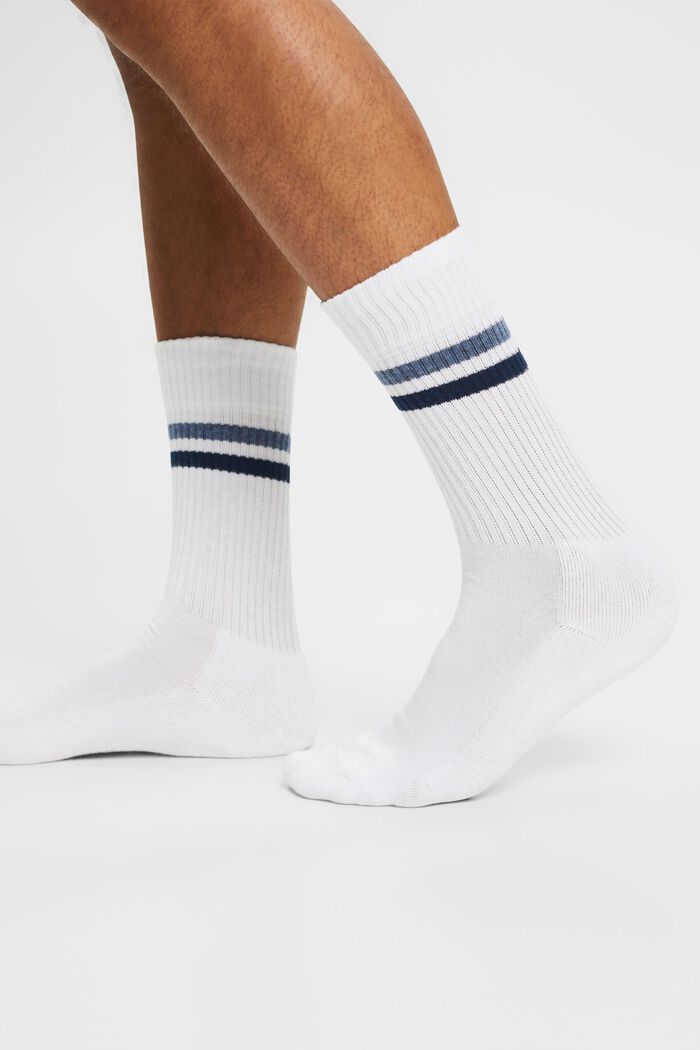 2-pack of athletic socks, organic cotton, OFF WHITE, detail image number 2