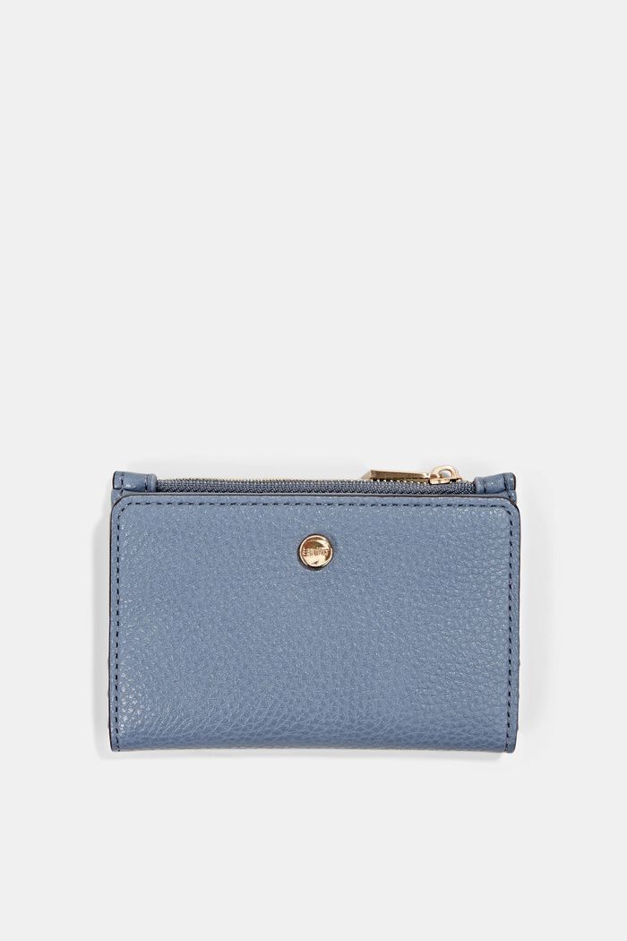 Vegan: small faux leather wallet, LIGHT BLUE, detail image number 0