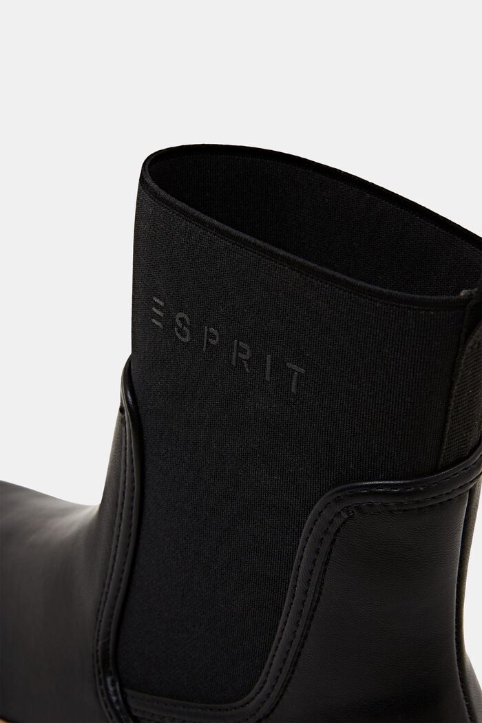 Vegan: faux leather chelsea boots, BLACK, detail image number 2
