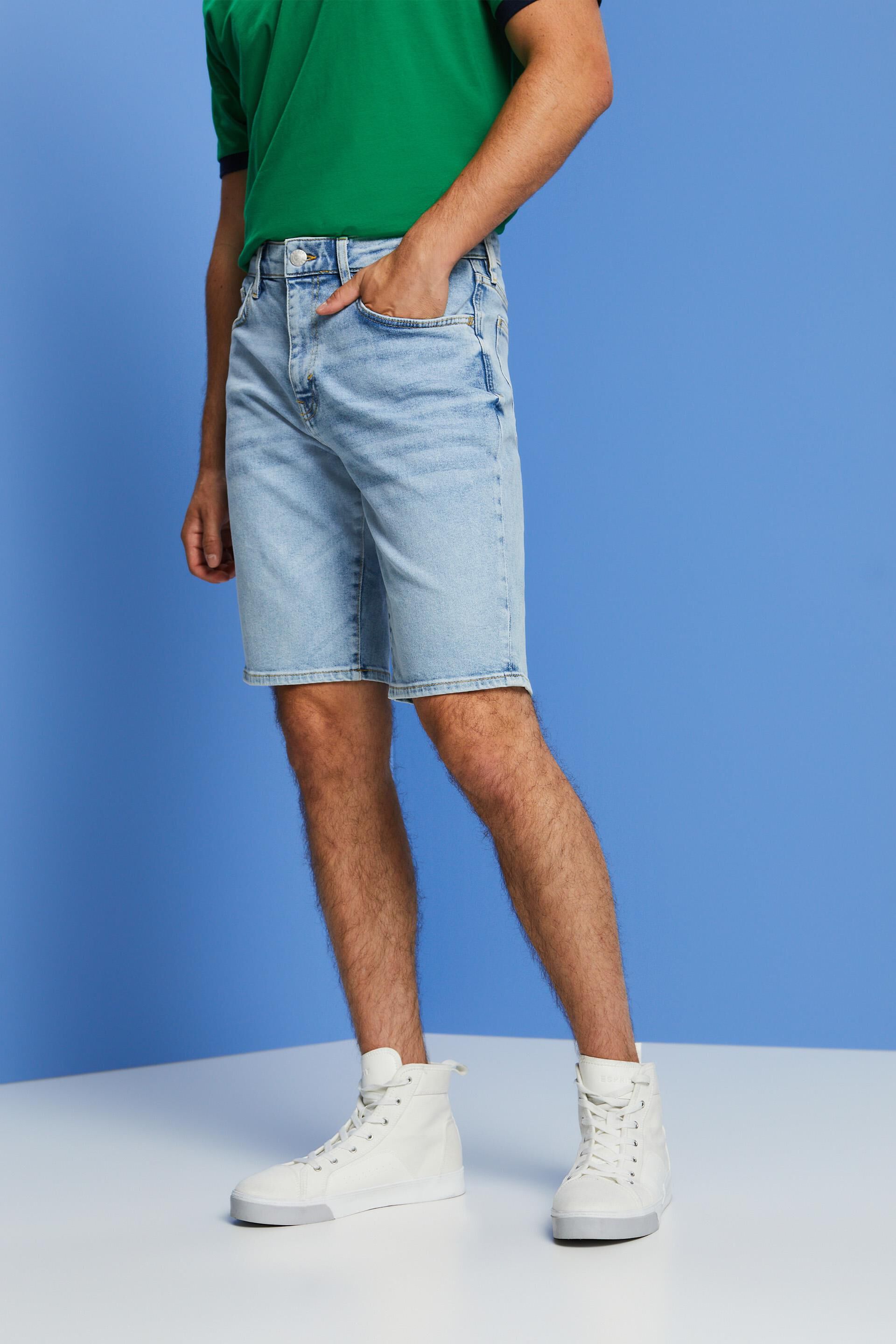 Bare Denim Men Thigh Length Slim Fit Blue Shorts - Selling Fast at  Pantaloons.com