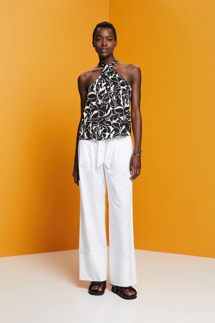 Satin blouse top, LENZING™ ECOVERO™, WHITE, detail image number 4