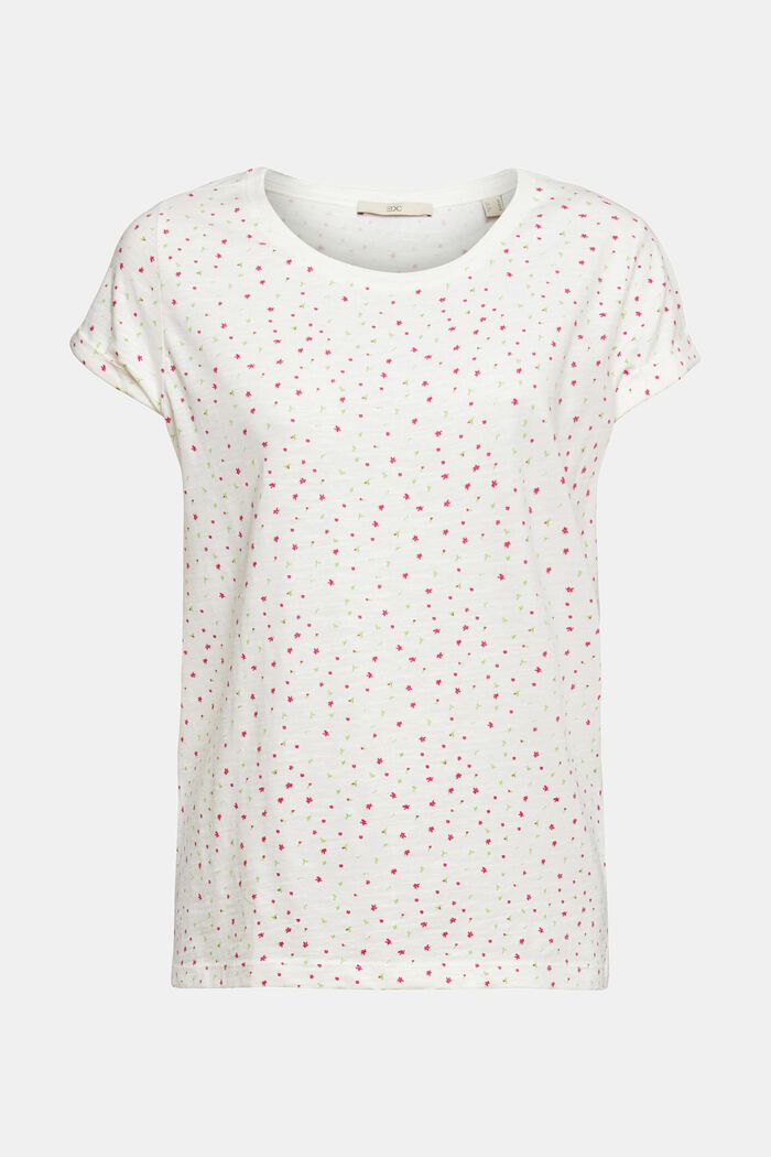 Floral print t-shirt, OFF WHITE, detail image number 2