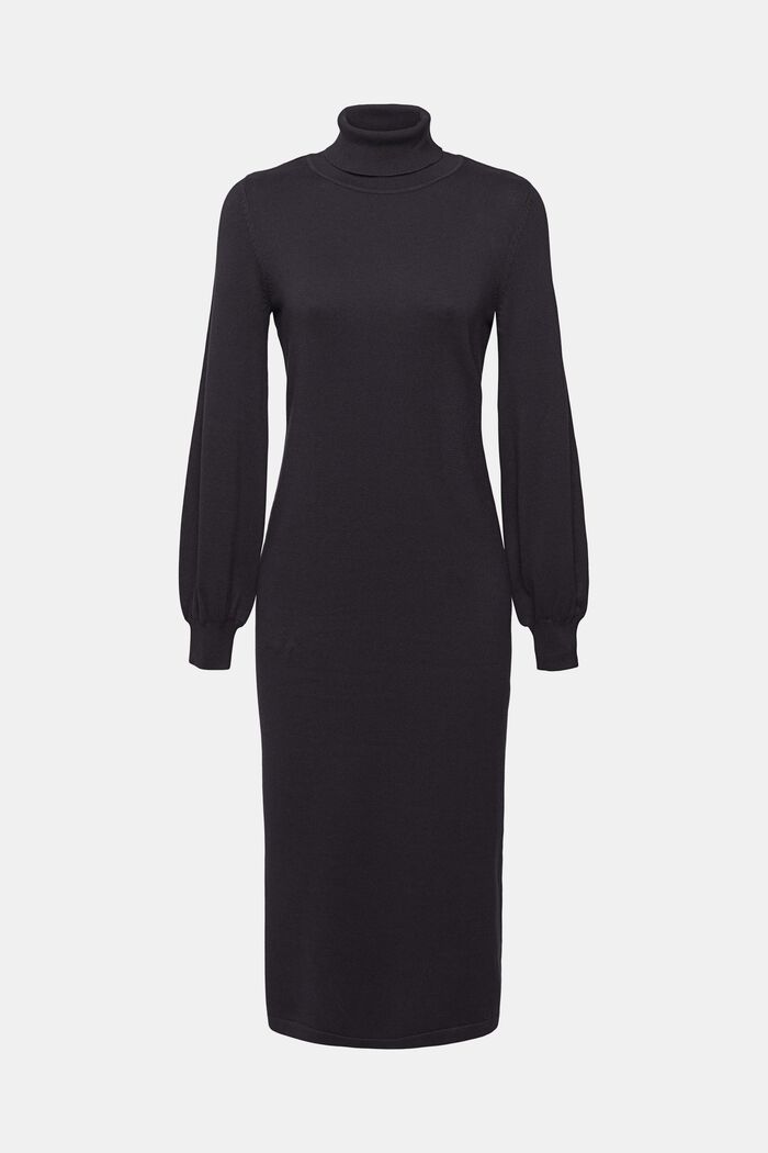 Turtleneck dress, BLACK, detail image number 2