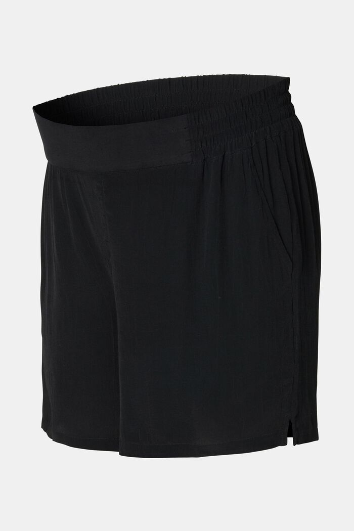 MATERNITY Under-The-Belly Shorts, DEEP BLACK, detail image number 4