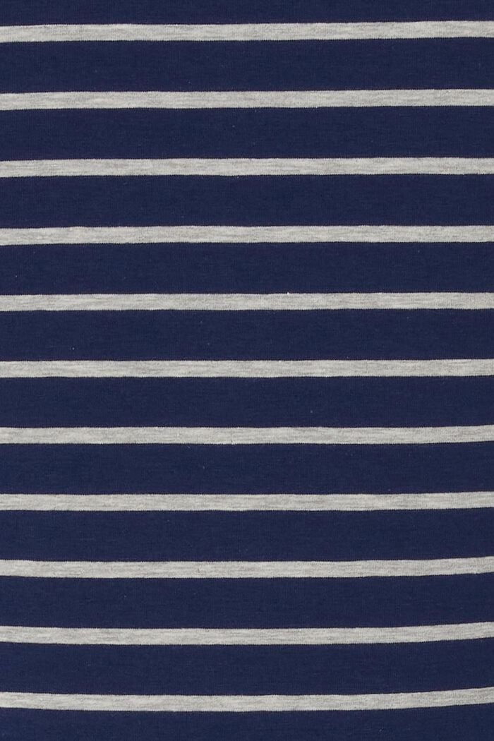 Striped Henley Long Sleeve Top, DARK BLUE, detail image number 3
