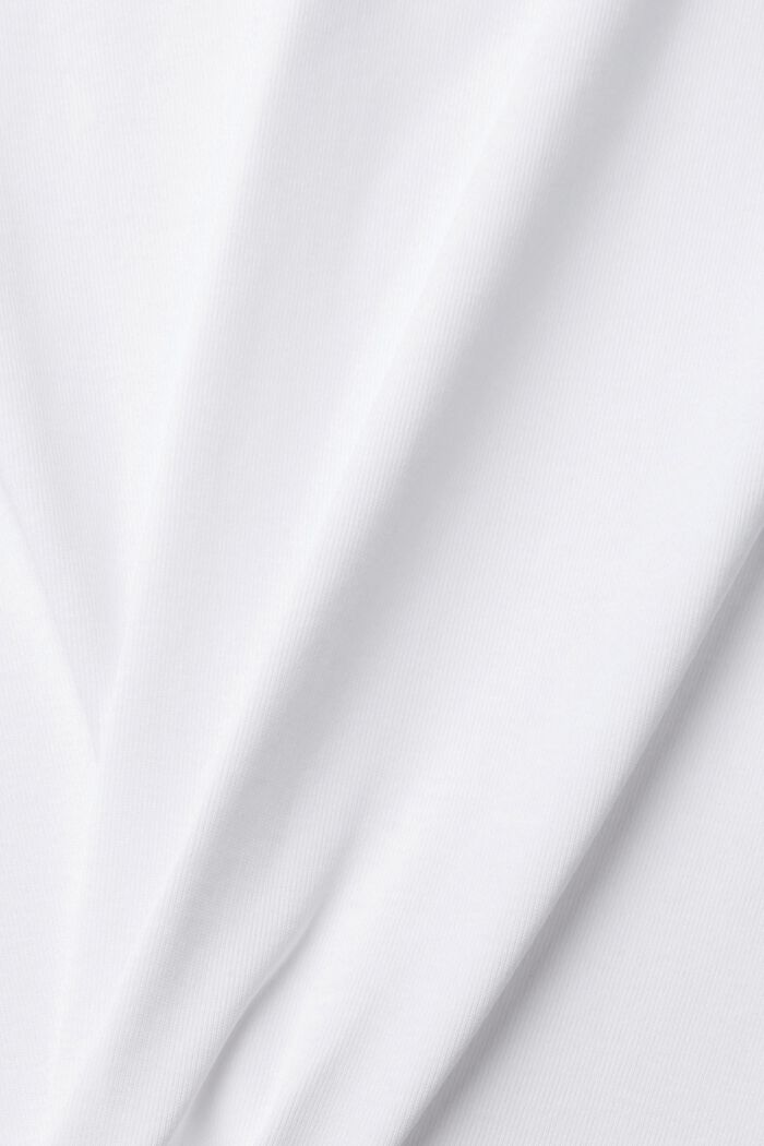Jersey long sleeve top, WHITE, detail image number 5