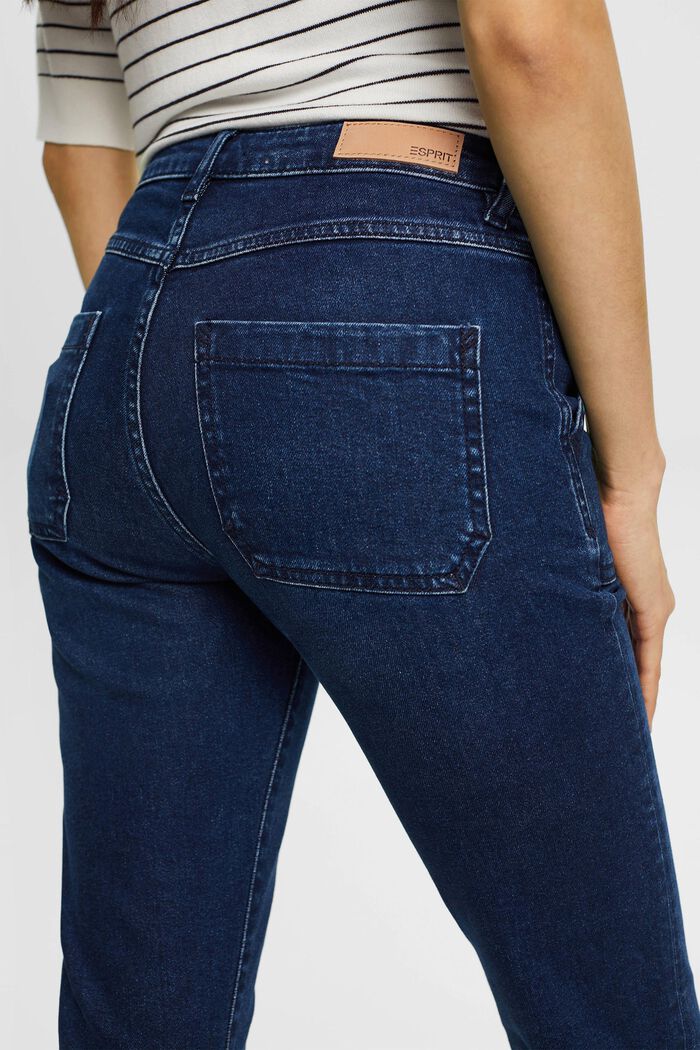 Mid-rise slim fit jeans, BLUE DARK WASHED, detail image number 4