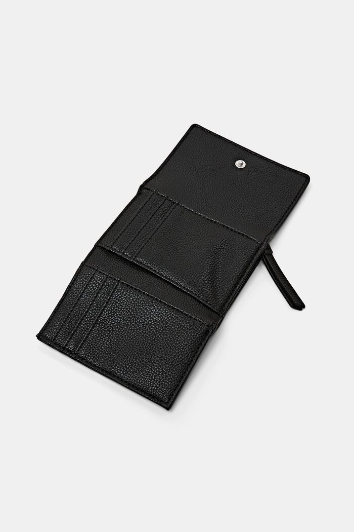 Glossy Fold-Over Wallet, BLACK, detail image number 3