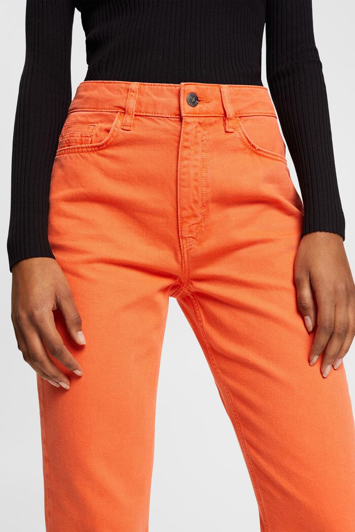 Mom fit twill trousers, ORANGE RED, detail image number 2
