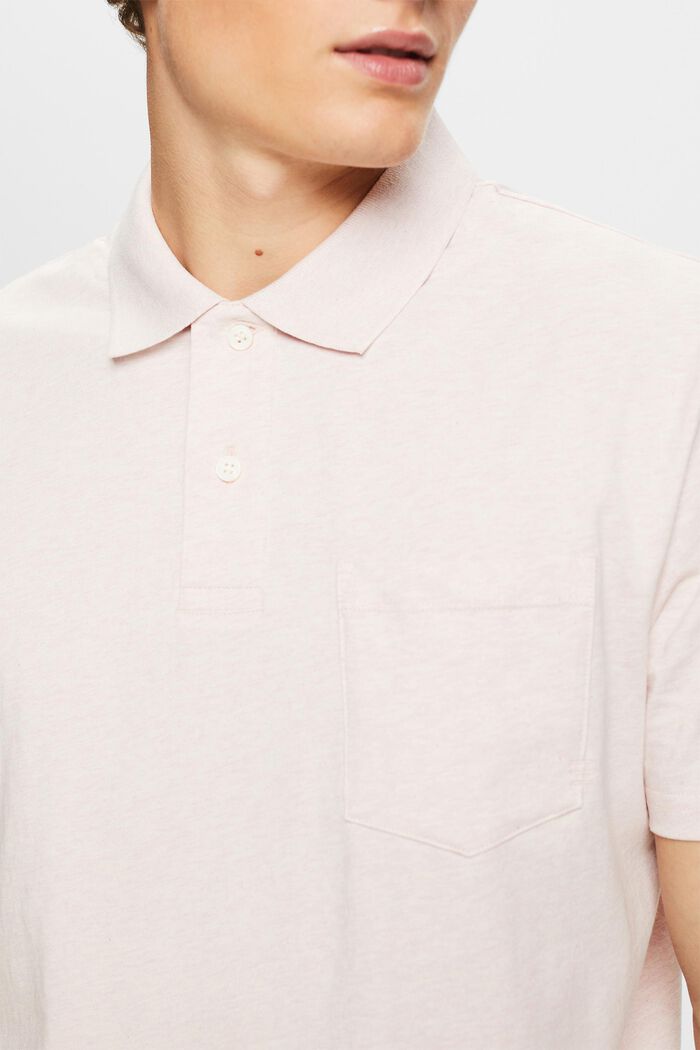 Melange Polo Shirt, LIGHT PINK, detail image number 3