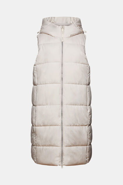 Recycled: longline quilted waistcoat