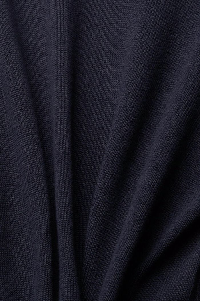 Sustainable cotton knit jumper, NAVY, detail image number 1