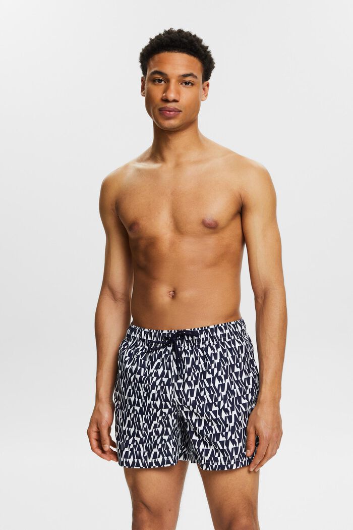 Printed Swimming Shorts, NAVY, detail image number 0