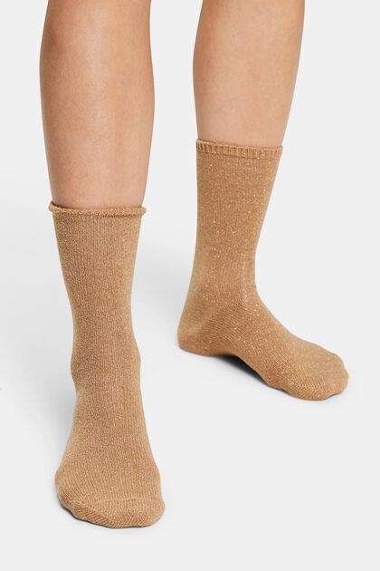 Wool Blend Glitter Boot Socks