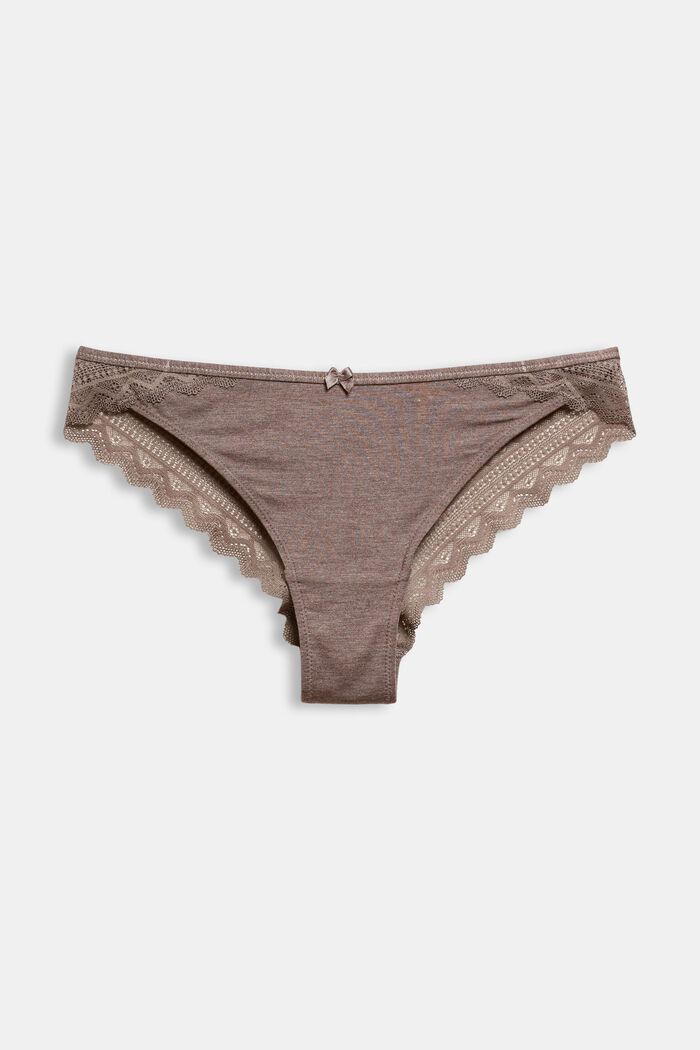 Hipster briefs in blended modal with lace