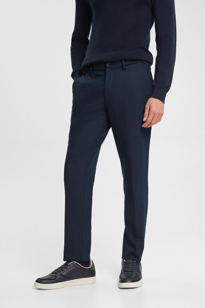 Mix & Match: Bird's eye suit trousers, NAVY, detail image number 0
