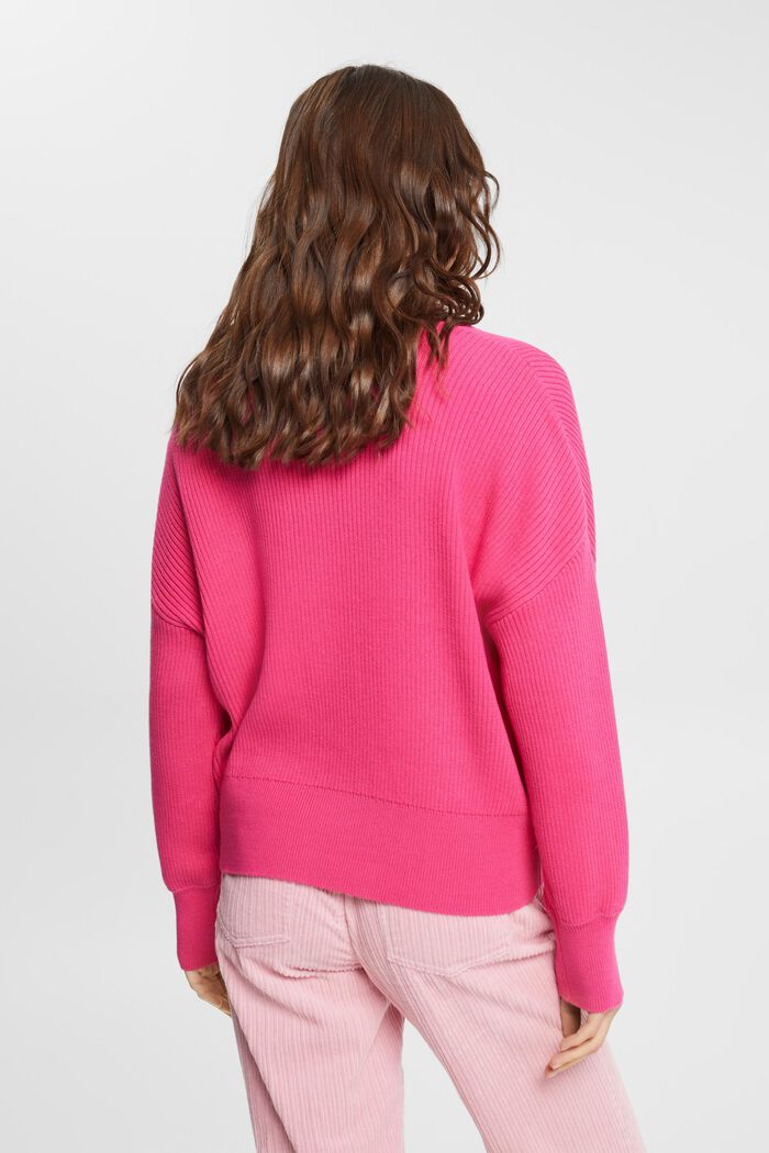Knitted Cardigan, PINK FUCHSIA, detail image number 3