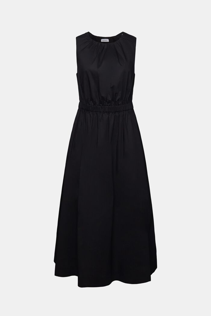 Sleeveless Midi Dress, BLACK, detail image number 6