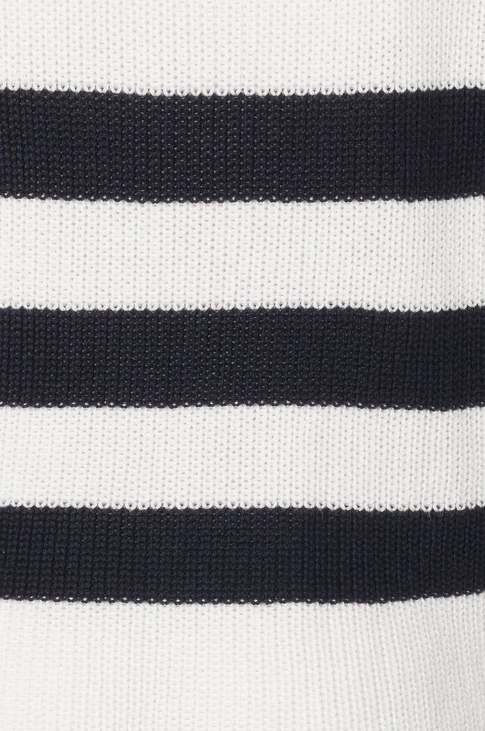 Striped half-zip jumper, organic cotton, OFF WHITE, detail image number 3