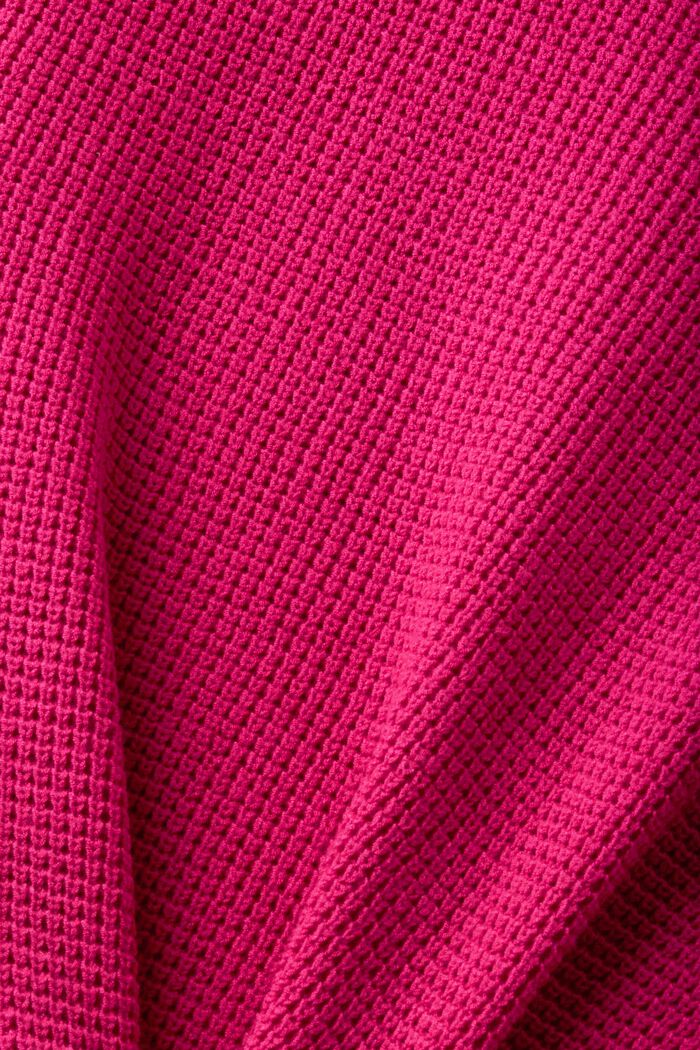 Loose knit V-neck jumper, PINK FUCHSIA, detail image number 5