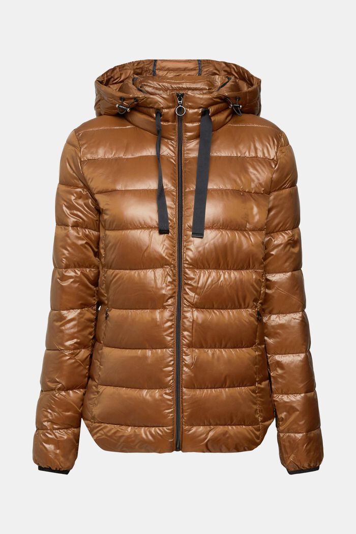 Quilted jacket with detachable hood, TOFFEE, detail image number 2