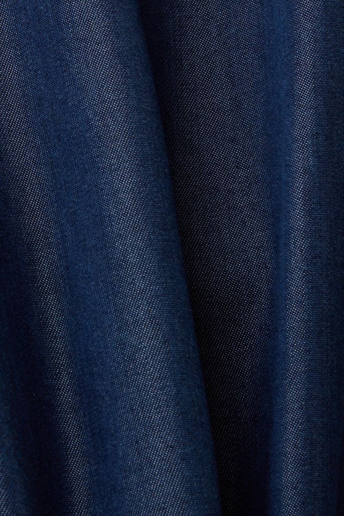 Long jumpsuit in a denim look, TENCEL™, BLUE DARK WASHED, detail image number 5