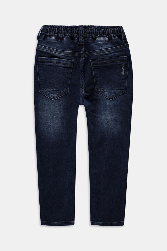 Jeans with elasticated waistband, BLUE DARK WASHED, detail image number 1