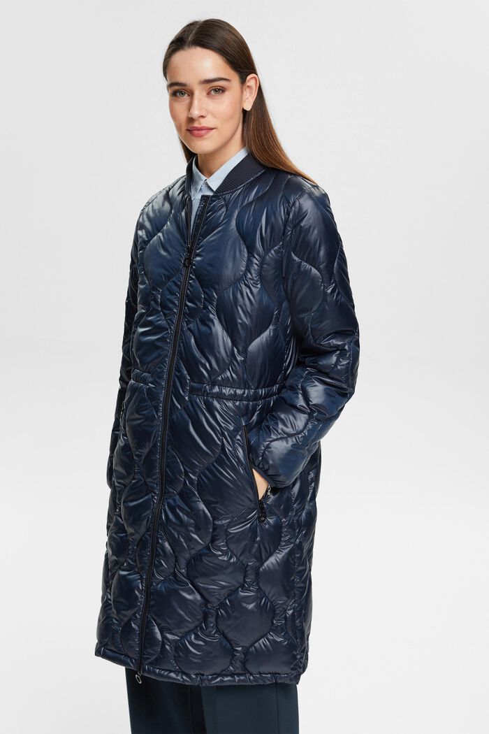 hoek Schaap vergelijking ESPRIT - Quilted coat with rib knit collar at our online shop