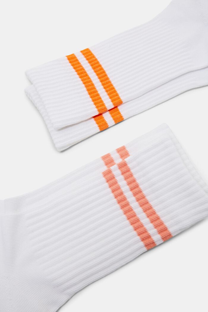 2-Pack Tennis Striped Socks, WOOLWHITE, detail image number 2