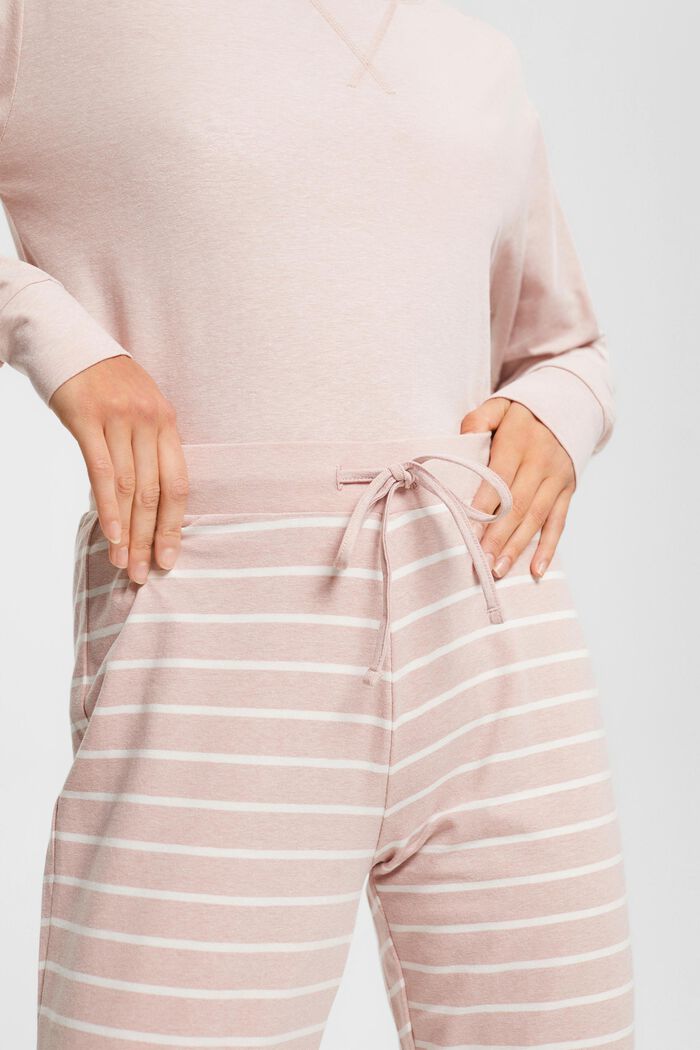Striped jersey trousers, OLD PINK, detail image number 0