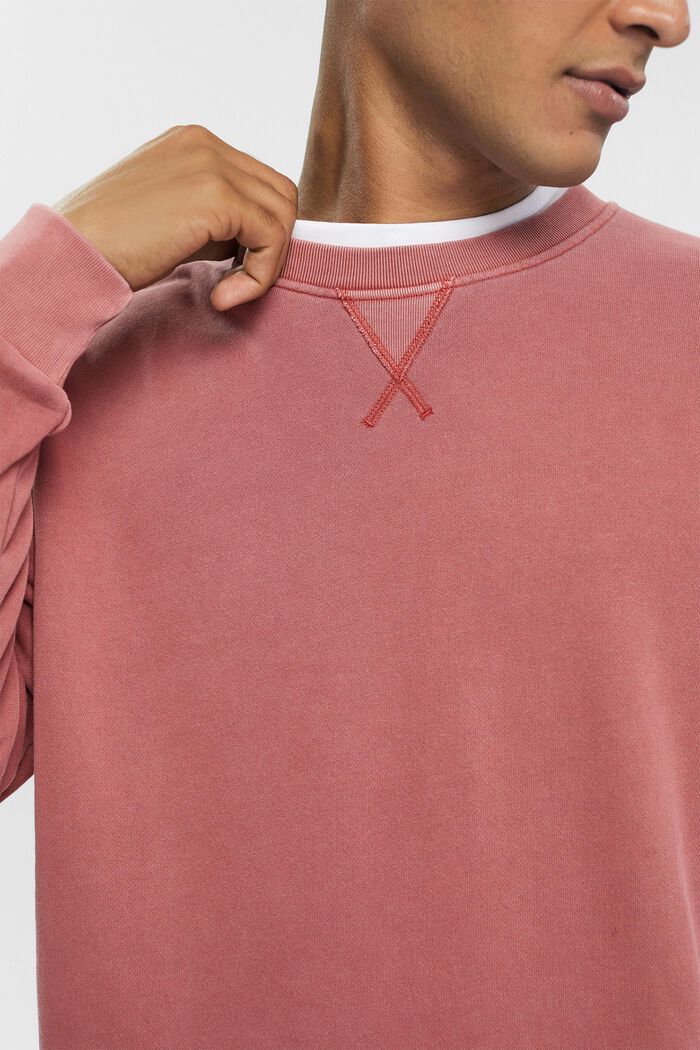 Plain regular fit sweatshirt, TERRACOTTA, detail image number 0