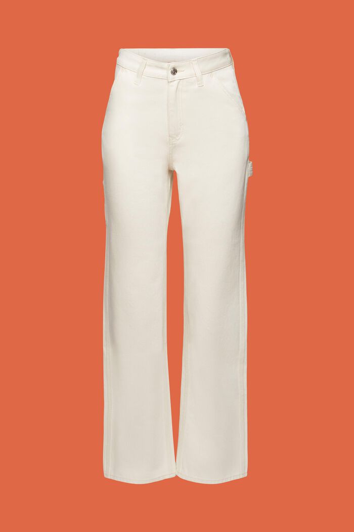 High-Rise Straight Jeans, OFF WHITE, detail image number 6