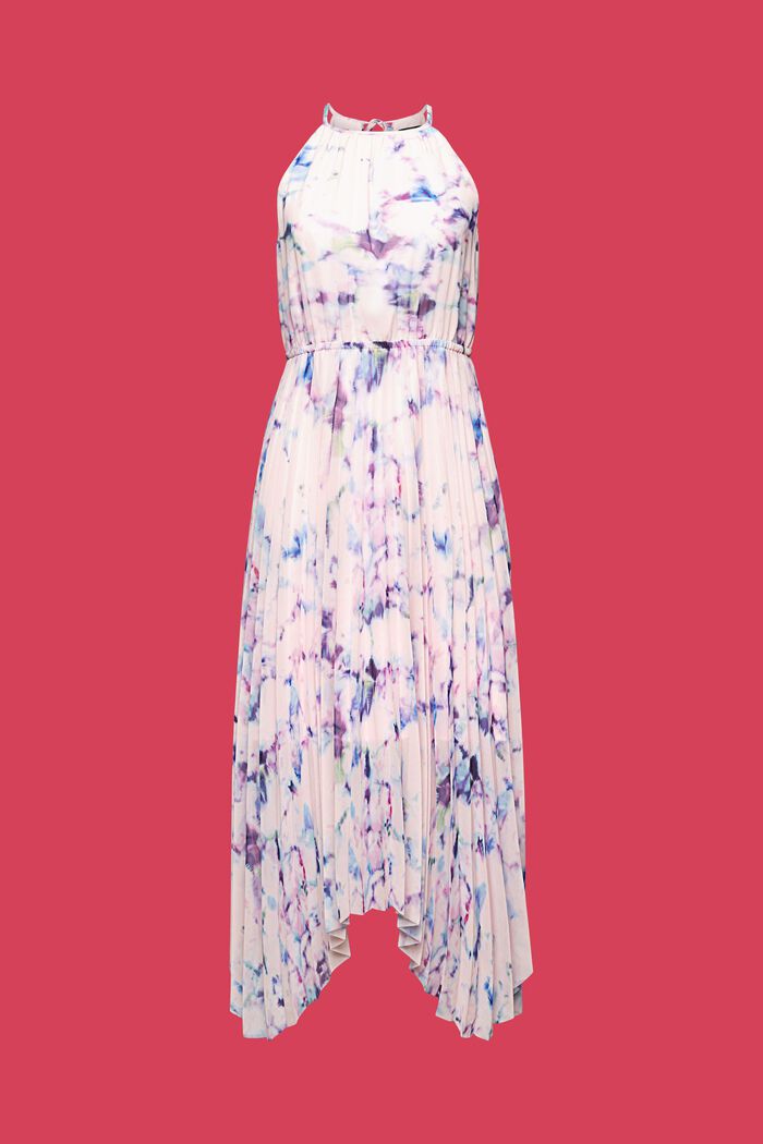 Pleated Chiffon Midi Dress, PASTEL PINK, detail image number 6