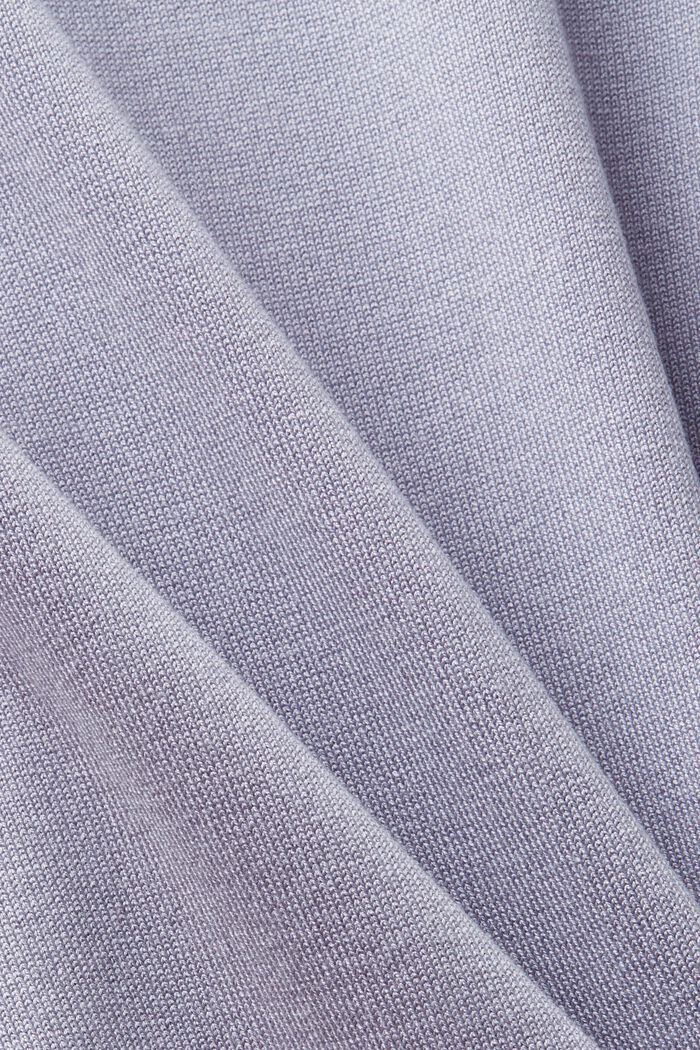Long-Sleeve Turtleneck Sweater, LIGHT BLUE LAVENDER, detail image number 5
