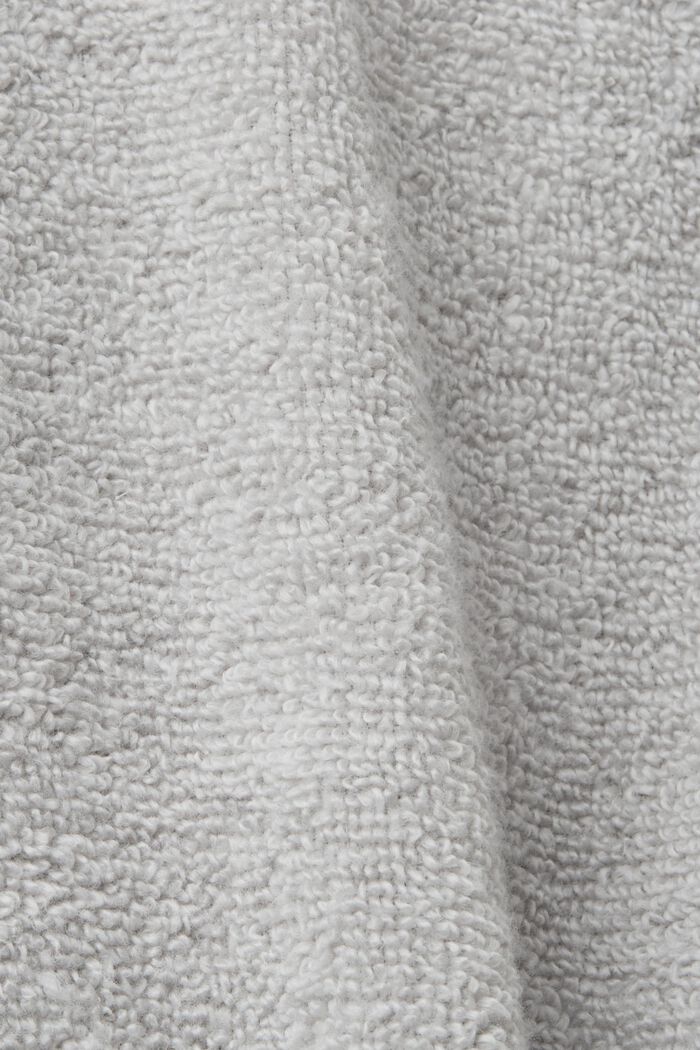 Terry cloth bathrobe with striped lining, STONE, detail image number 4