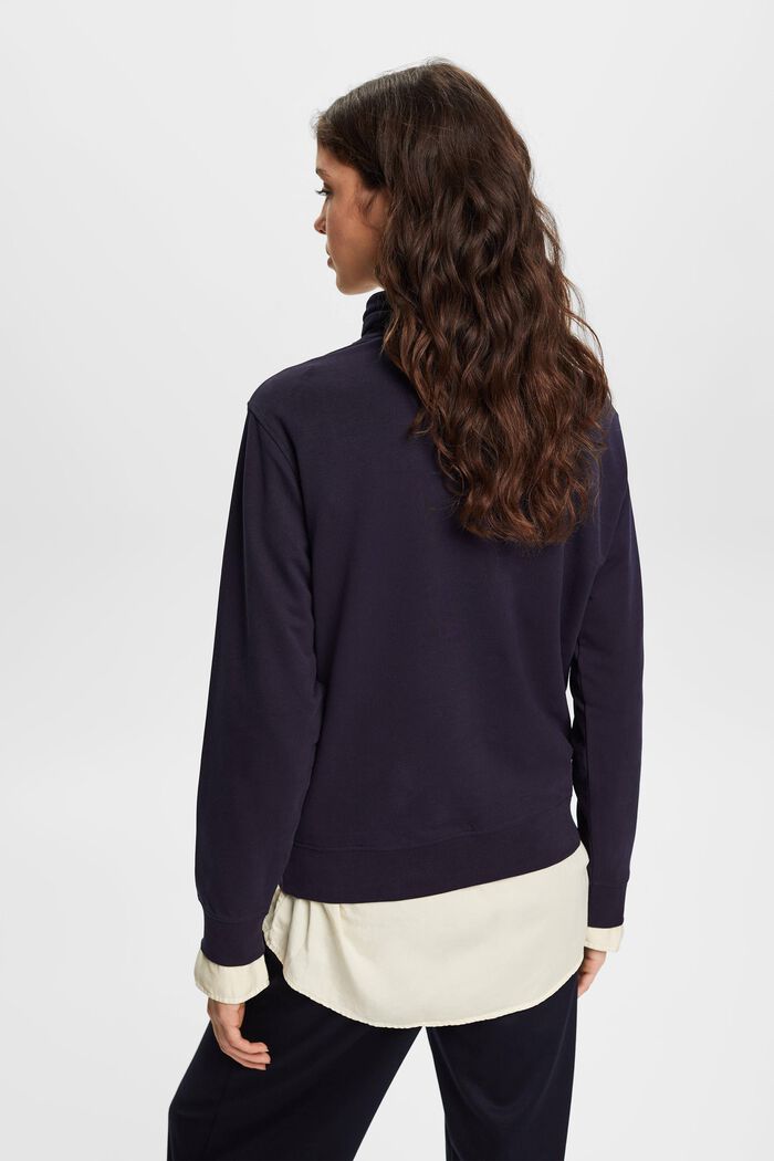 Sweatshirt with drawstring stand-up collar, NAVY, detail image number 3