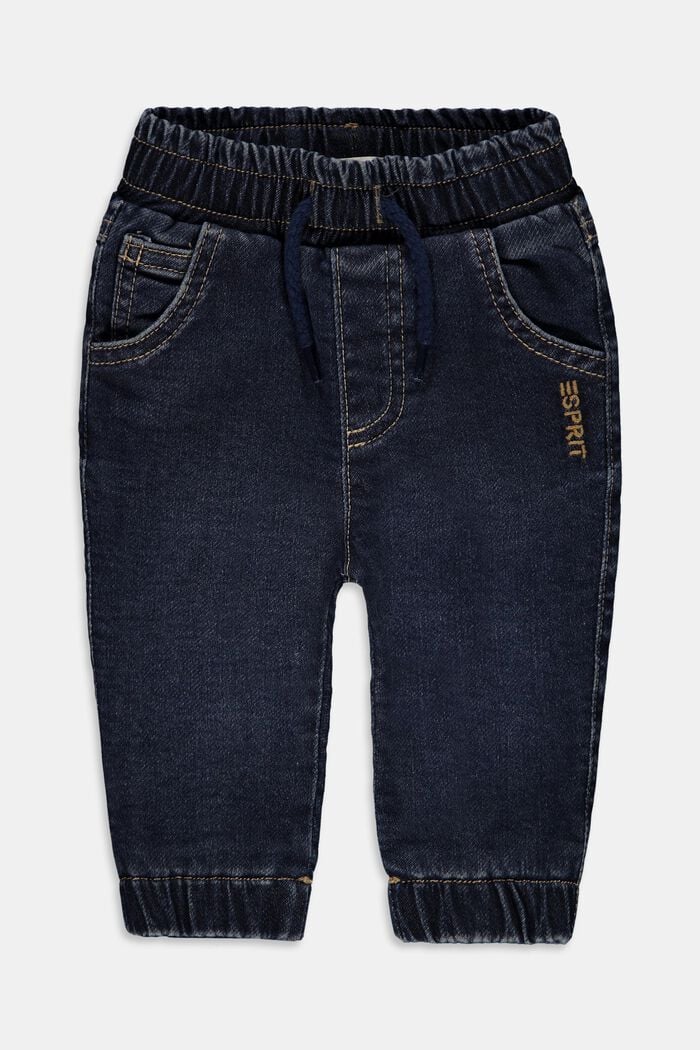 Cotton jeans with an elasticated waistband