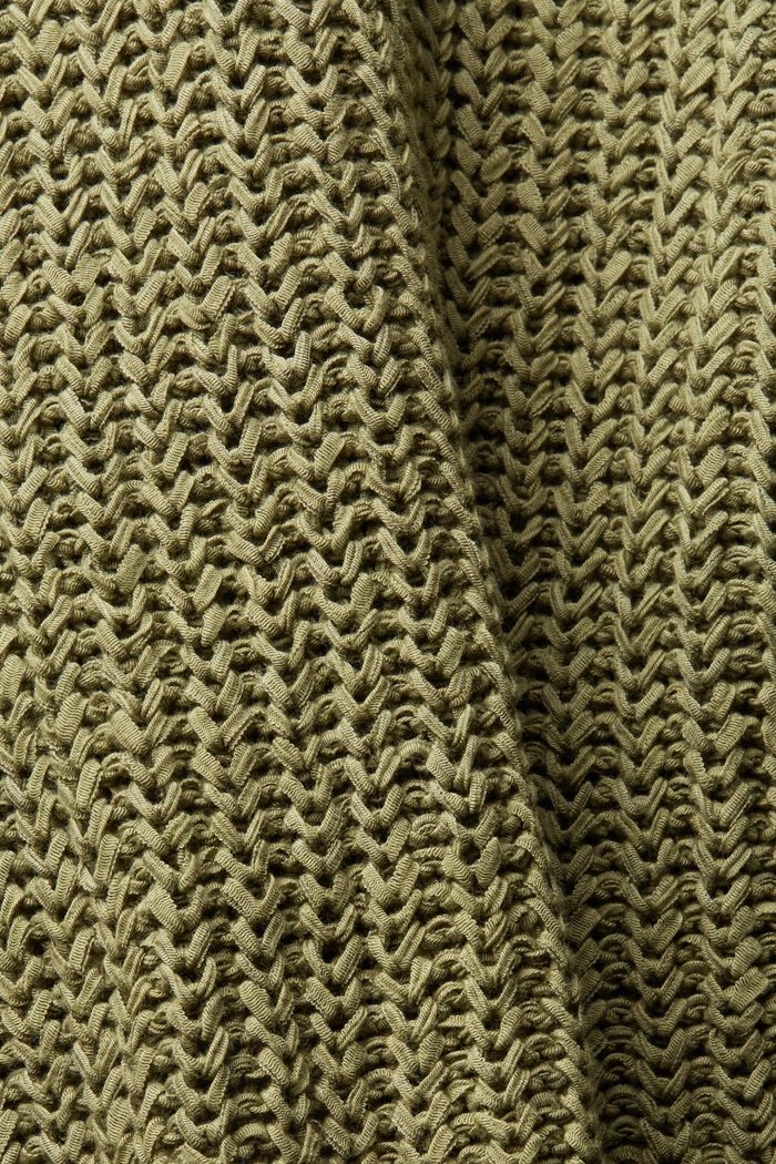 Cardigan in ribbon yarn, blended cotton, LIGHT KHAKI, detail image number 1