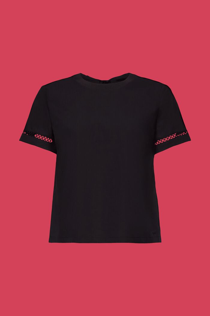 Open-back blouse, TENCEL™, BLACK, detail image number 6