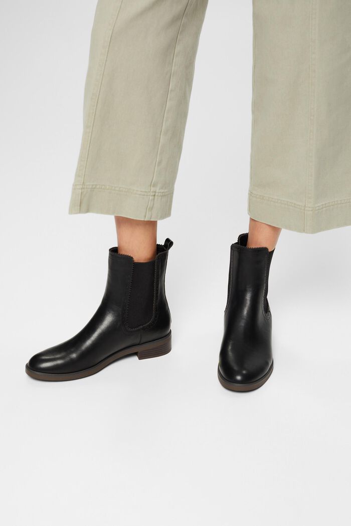 Faux leather Chelsea boots, BLACK, detail image number 1