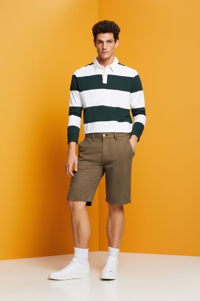 Chino-style shorts, DUSTY GREEN, detail image number 1